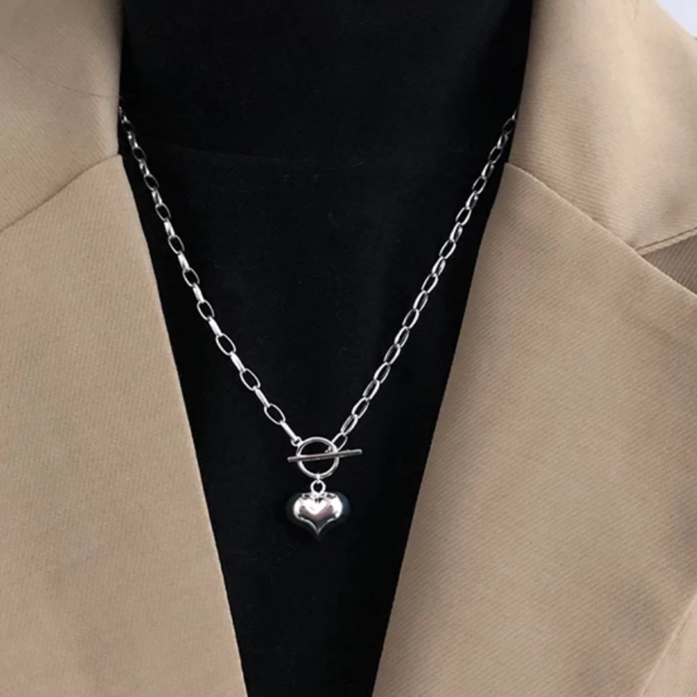18” NEW 925 STERLING SILVER LOVE HEART PENDANT NECKLACE